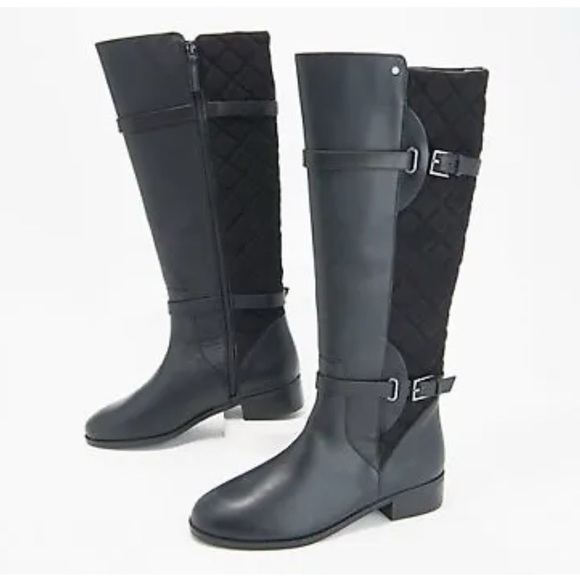 Isaac Mizrahi Quilted Leather Boots - Picture 2 of 4
